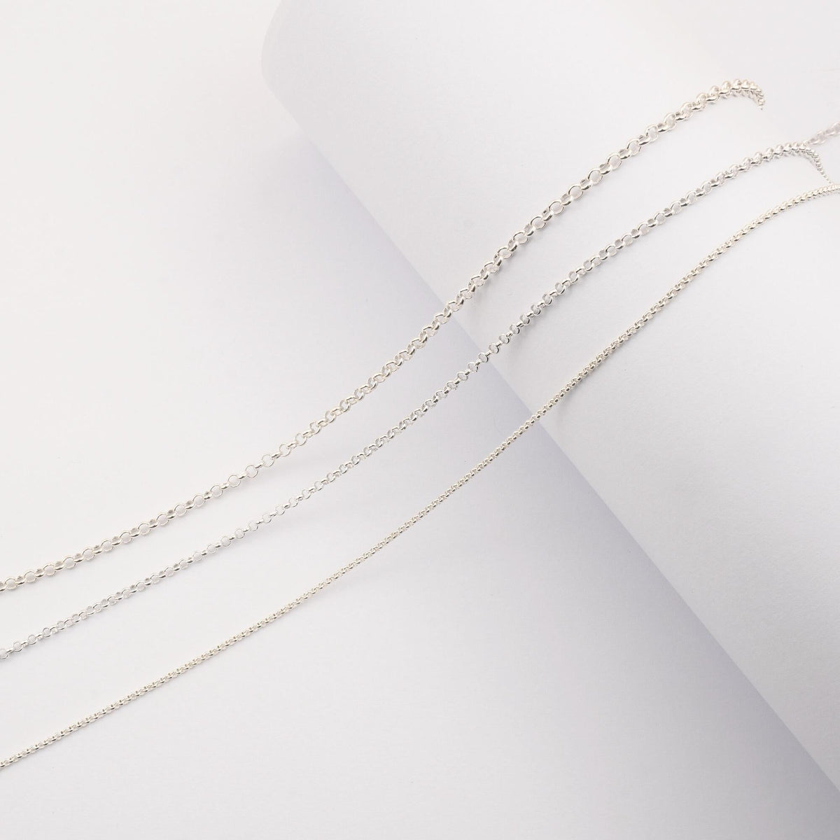 Real 925 Sterling Silver Filled 6mm Rolo Belcher Chain Necklace - 50cm (Handmade)