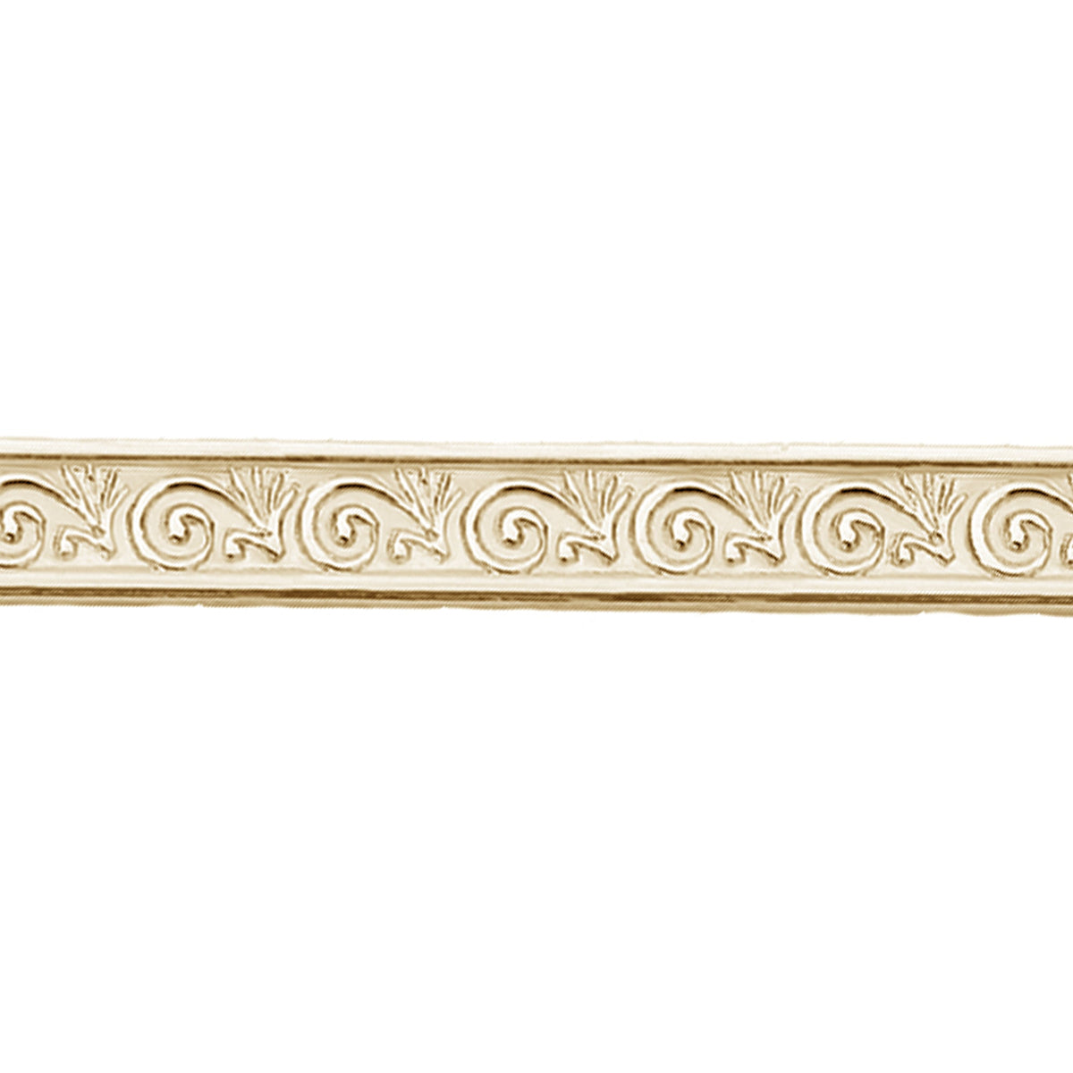 Solid 9ct Yellow Gold Embossed Strip Botanical Pattern Ore Metals