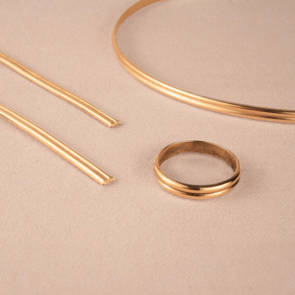 14ct Yellow Gold Double Half Round Wire Jewellery Wire Ore Metals
