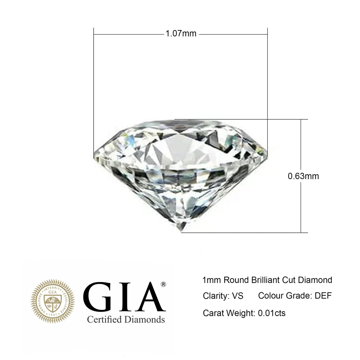 1mm VS Round Brilliant Cut Diamonds Jewellery Supplies – Ore Metals