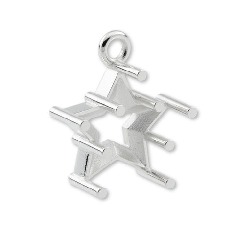 925 Sterling Silver - Star Prong Setting