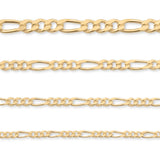 9ct Yellow Gold - Figaro 3:1 - Chain Extender