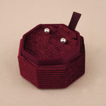 Maroon - Octagon Earring Box