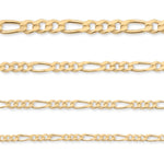 9ct Yellow Gold - Figaro 3:1 - Necklace Chain