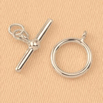 925 Sterling Silver - Round Toggle Clasp