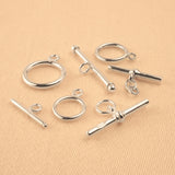 925 Sterling Silver - Round Toggle Clasp