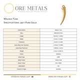 24ct Pure Gold - Walrus Tusk Charm