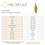 24ct Pure Gold - River Canoe Charm