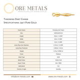 24ct Pure Gold - Throwing Dart Charm