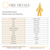 24ct Pure Gold - Vintage Diver Charm