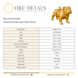 24ct Pure Gold - Bulldog Charm