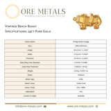 24ct Pure Gold - Vintage Beach Buggy Charm