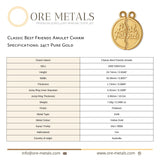 24ct Pure Gold - Classic Best Friends Amulet Charm
