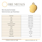 24ct Pure Gold - Boys Silhouette  Charm