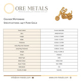 24ct Pure Gold - Cruiser Motorbike Charm