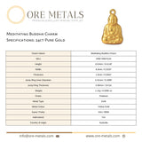24ct Pure Gold - Meditating Buddha Charm