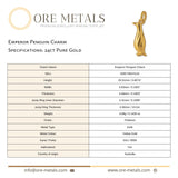 24ct Pure Gold - Emperor Penguin Charm