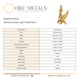 24ct Pure Gold - Soaring Eagle Charm