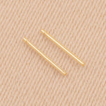 18ct Yellow Gold - Single Notch Earring Posts