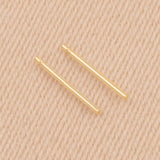 18ct Yellow Gold - Single Notch Earring Posts