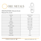 925 Sterling Silver - Padlock Pill Clasp