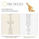 24ct Pure Gold - Church Mass Charm