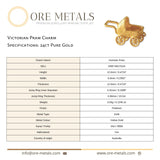 24ct Pure Gold - Victorian Pram Charm