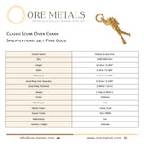 24ct Pure Gold - Classic Scuba Diver Charm