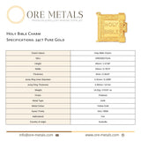 24ct Pure Gold - Holy Bible Charm
