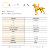 24ct Pure Gold - Vizsla Dog Charm