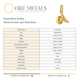 24ct Pure Gold - Fresh Apple Charm