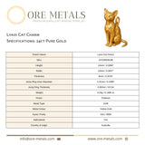 24ct Pure Gold - Lykoi Cat Charm