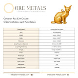 24ct Pure Gold - Cornish Rex Cat Charm