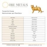 24ct Pure Gold - Toyger Cat Charm