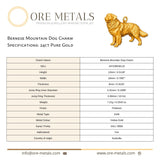 24ct Pure Gold - Bernese Mountain Dog Charm