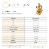 24ct Pure Gold - Classic Koala Charm