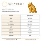 24ct Pure Gold - Nebelung Cat Charm