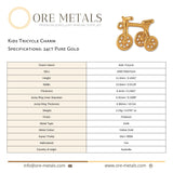 24ct Pure Gold - Kids Tricycle Charm