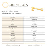 24ct Pure Gold - Camping Hatchet Charm