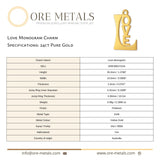 24ct Pure Gold - Love Monogram Charm