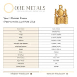 24ct Pure Gold - Vanity Dresser Charm