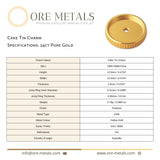 24ct Pure Gold - Cake Tin Charm