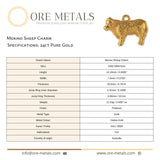 24ct Pure Gold - Merino Sheep Charm