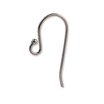 9ct White Gold - Ball Tip Ear Hooks