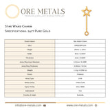 24ct Pure Gold - Star Wand Charm