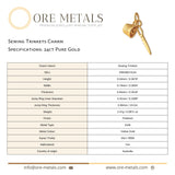 24ct Pure Gold - Sewing Trinkets Charm