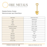 24ct Pure Gold - Garden Shovel Charm