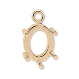 18ct Yellow Gold - Oval Prong Setting