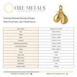 24ct Pure Gold - Vintage Boxing Gloves Charm