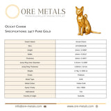 24ct Pure Gold - Ocicat Cat Charm